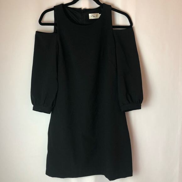 Eliza J. Black Cold Shoulder Shift Dress size 2 - Picture 2 of 6